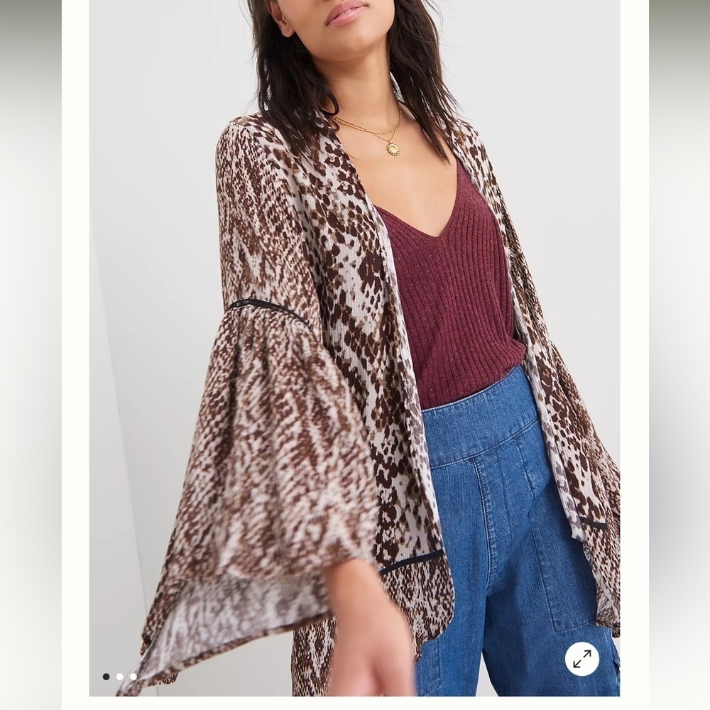 Nwt Snake Print Kimono From Anthropologie